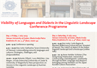 Konferencija Visibility of Languages and Dialects in the Linguistic Landscape