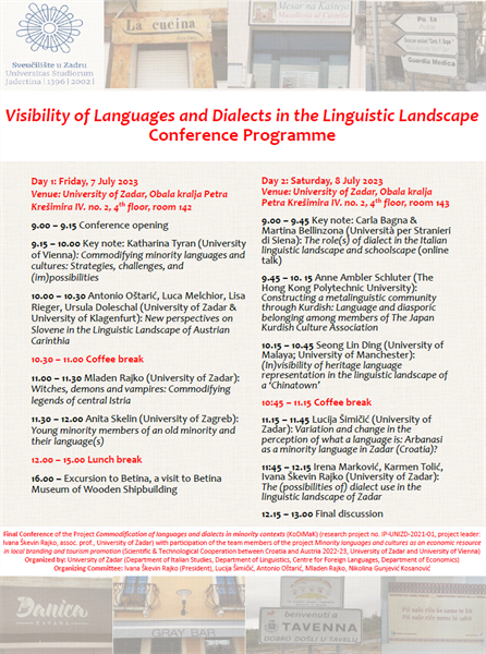 Konferencija Visibility of Languages and Dialects in the Linguistic Landscape